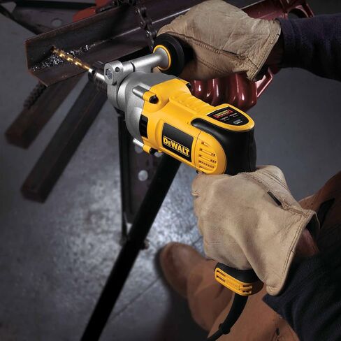 DEWALT Drill, Variable Speed Reversible, Pistol Grip, Anti-Lock Control, 1/2-Inch, 10.5-Amp (DWD220), Yellow in Saudi Arabia