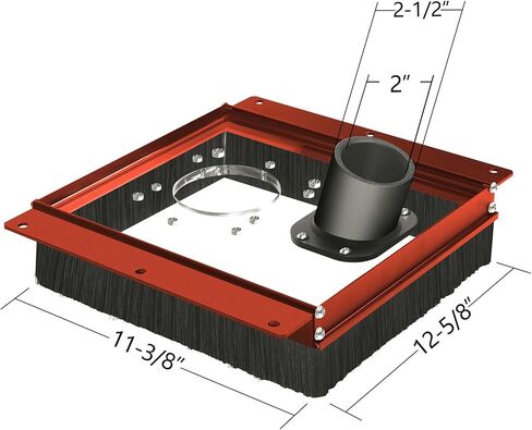 SpeTool Dust Collection Shroud for Slab Flattening Router Sled, 2-1/2" Dust Collection Interface connect Dust Extractor, Slab Flattening Mill Accessories compatible with Most Routers in Saudi Arabia