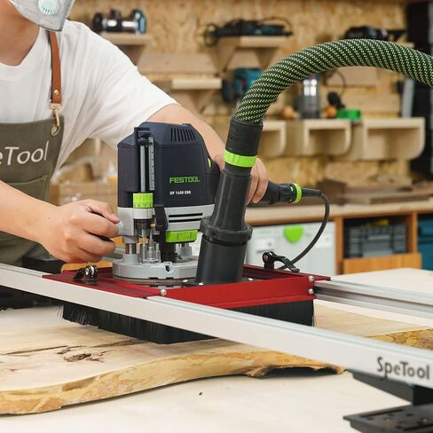 SpeTool Dust Collection Shroud for Slab Flattening Router Sled, 2-1/2" Dust Collection Interface connect Dust Extractor, Slab Flattening Mill Accessories compatible with Most Routers in Saudi Arabia