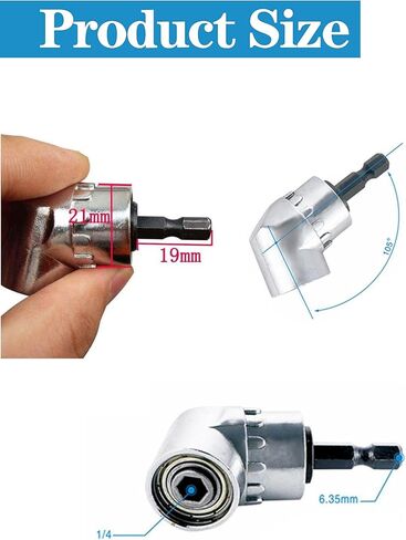 محول مثقاب كهربائي بزاوية يمنى 105 درجة من جي تي سي مع مقبس بت مغناطيسي ومحرك تغيير سريع (DDC-3018) in Kuwait