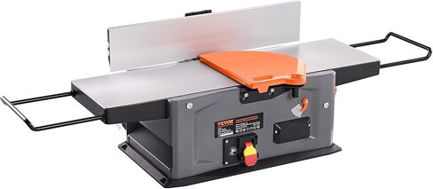 VEVOR Spiral Benchtop Jointer, 8-Inch, 2HP 10000 RPM Bench Top Wood Jointer, 18-Blade Spiral Cutterhead with Extendable Arm up to 6.5'' and 8x42.3'' Worktable 0-1/8'' Adjustable Depth, for Woodworking in Kuwait