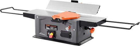 VEVOR Spiral Benchtop Jointer, 8-Inch, 2HP 10000 RPM Bench Top Wood Jointer, 18-Blade Spiral Cutterhead with Extendable Arm up to 6.5'' and 8x42.3'' Worktable 0-1/8'' Adjustable Depth, for Woodworking in Kuwait