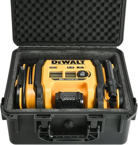 LOTOCASE Air Compressor Case for DEWALT 20V MAX Tire Inflator DCC020IB | Waterproof Hard Shell Storage Bag Compatible with DEWALT Tire Inflator, Battery Pack 20V 2.0 to 9.0 Ah & Chargers (Case Only) in Saudi Arabia