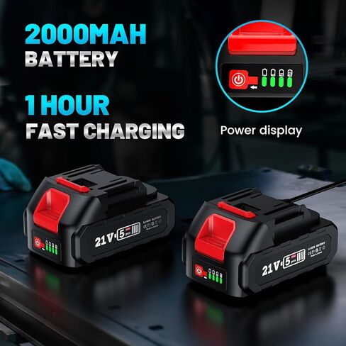 Seesii Reciprocating Saw, 2 * 2000mAh Batteries, 3500RPM Brushless Power Cordless Reciprocating Saw with LED Light, Tool-free Blade Change 8 Saw Blades Portable Reciprocating Saw for Wood PVC Cutting in Saudi Arabia