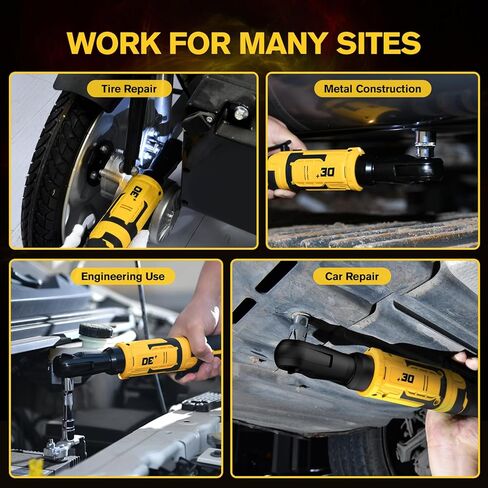 طقم مفتاح ربط بسقاطة لاسلكي 74 قدم - رطل 3/8 بوصة، لمفتاح ربط السقاطة الكهربائي ببطارية ديوالت 20 فولت، 400 دورة في الدقيقة، مشغل سرعة متغيرة، ضوء LED، محول 1/4 بوصة، 8 مقابس، لا تتضمن بطارية in Kuwait