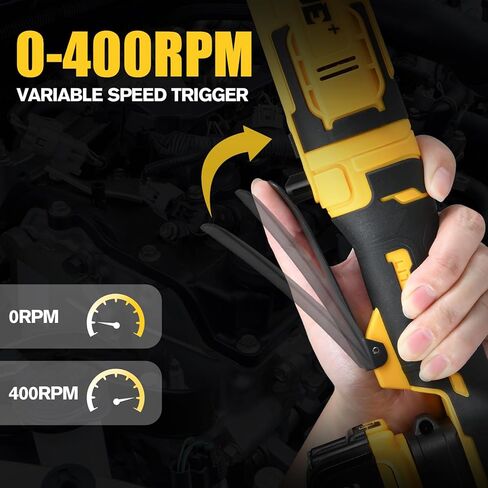 طقم مفتاح ربط بسقاطة لاسلكي 74 قدم - رطل 3/8 بوصة، لمفتاح ربط السقاطة الكهربائي ببطارية ديوالت 20 فولت، 400 دورة في الدقيقة، مشغل سرعة متغيرة، ضوء LED، محول 1/4 بوصة، 8 مقابس، لا تتضمن بطارية in Kuwait