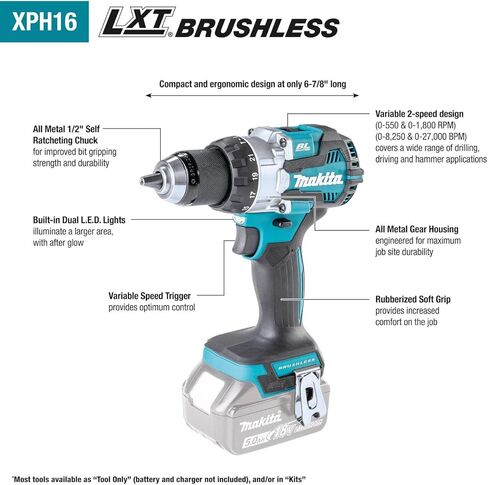 Makita XT296SMR 18V LXT® Lithium-Ion Brushless Cordless 2-Pc. Combo Kit (2.0Ah/4.0Ah) in Saudi Arabia