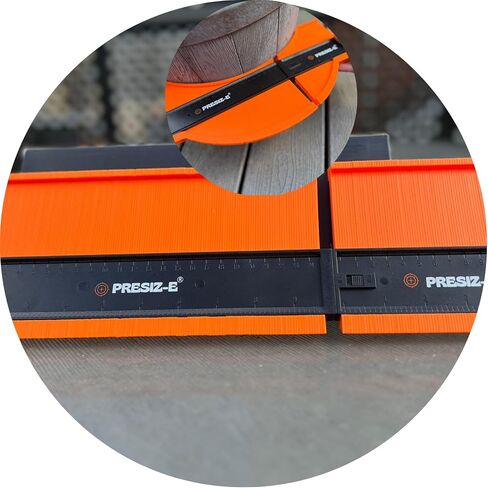 Contour gauge (10+5inch) tool irregular Profile lock (orange) Precision tool for shape replication Woodworking measuring gauge for flooring duplicator in Saudi Arabia