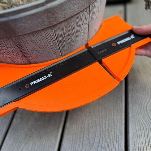 Contour gauge (10+5inch) tool irregular Profile lock (orange) Precision tool for shape replication Woodworking measuring gauge for flooring duplicator in Saudi Arabia