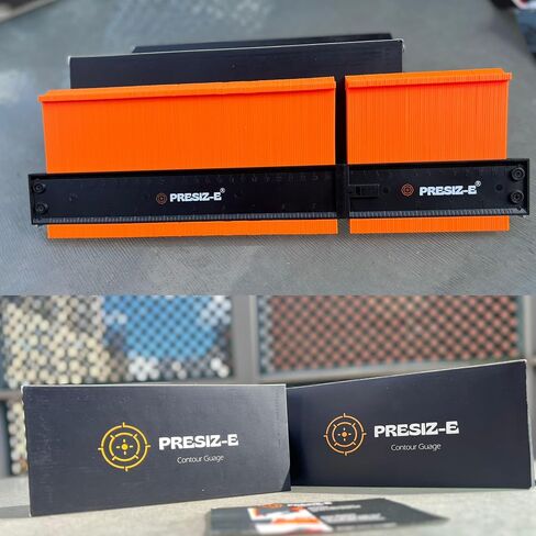 Contour gauge (10+5inch) tool irregular Profile lock (orange) Precision tool for shape replication Woodworking measuring gauge for flooring duplicator in Saudi Arabia