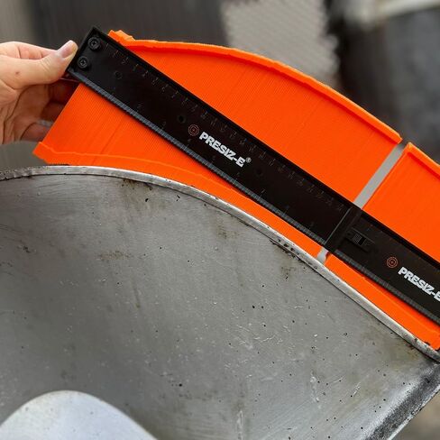 Contour gauge (10+5inch) tool irregular Profile lock (orange) Precision tool for shape replication Woodworking measuring gauge for flooring duplicator in Saudi Arabia