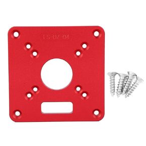 Router Table Plate Insert, Aluminum Alloy 6061 Anodic Oxidation Engraving Router Table Plate Red Board Universal Trimming Machine Flip Board for Woodworking