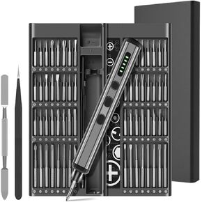 Mini Power Screwdriver Set, Precision Screwdriver Set, Repair Tool Set, 68-in-1 with 68 Magnetic Bits, 0.12 Nm to 0.35 Nm5/32-inch Hex for iPhone, Laptop, Watch