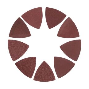 90pcs Mouse Sander Detail Sandpaper - [ 40-400 Grit, 3-1/8" ] Triangle Hook and Loop Assorted Sanding Pads Sheet for Wood Furniture Polishing Use | Aluminum Oxide Sandpaper