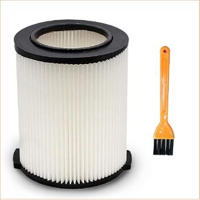 Replacement VF4000 Cartridge Filter for Ridgid 72947 Wet/Dry 5-20 Gallons and Larger 6 to 9 Gallons Husky Vacuum Cleaners WD0671 WD5500 RV2400A RV2600B WD09450 WD06700, 1-Pack