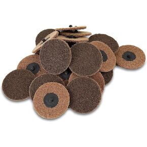 OEMTOOLS 22518 3" Twist Lock Surface Prep Discs, 25 Piece Set, Coarse Brown, Finishing Abrasive 3" Sanding Disc Surface Conditioning Tool Bundle, Sander, Rotary Tool, and Die Grinder Accessories
