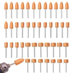 Sanding Bits for Dremel Rotary Tool Kit Compatible with dremel 4000, Grinding Stone Set with 1/8" Shank, Ideal for sharpening,grinding,smoothing, Flap Wheel, Aluminum Oxide 42pcs