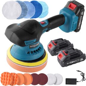 Cordless Car Buffer Polisher,6 In Variable Speed Polisher for Car Detailing/Polishing/Waxing, 2pcs 2000mAh Lithium Battery & Charger Included