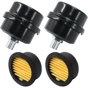 Hordion 2 Pack Air Compressor Silencer, 3/8" Thread Air Compressor Intake Filter Sound Muffler Replacement Parts 16mm for Blowers Generators Exhaust Ports