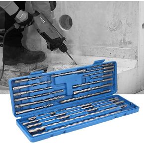 GOTOTOP 20pcs SDS Plus Rotary Hammer Drill Bits Carbide Tip Concrete Masonry Hole Tool Set with Storage Case for Drilling Holes in Concrete, Bricks, Stones in Saudi Arabia