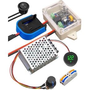 Power Wheel Adapter Kit Fit for Kobalt 24V Battery with Voltage Regulator Fuse and Wire Terminals, Upgrade Battery Adapter Conversion Connector Suit for DIY Rc Truck, Robotics and Rc Car Toys