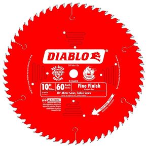 Diablo D1060X 10" x 60 Tooth Fine Finish Blade