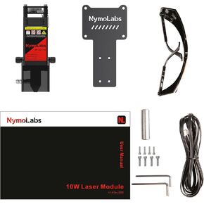 Optical Output 10W Compressed Spot Laser Module with Air Assist Nozzle, 0.08mm*0.07mm Laser Spot, Work for NBS-6040, NBX-5040, Other Machine with 12V PWM GND Port in Kuwait