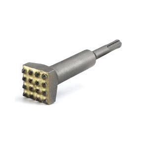 QWORK 5 11/16" x 1 1/4" 16-Point Concrete Repair Patch Preparation Bushing Tool with SDS-Compatible, Square Head Concrete Roughness Removal Bit for Rotary Hammer - 2 Pack