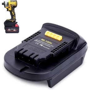 ML18DL Battery Adapter Compatible with Dewalt 20V Cordless Tools, Adapter Convert for Milwaukee 18V M18 Battery to Replacement for Dewalt 20V Max Lithium Battery (Adapter Only)