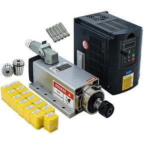 110V Spindle Motor Kit，2.2Kw Spindle Motor 24000Rpm 400Hz ，VFD Variable Frequency Drive ，13 pcs ER20 Collets （1-13mm）for CNC Router Engraving Milling Machine