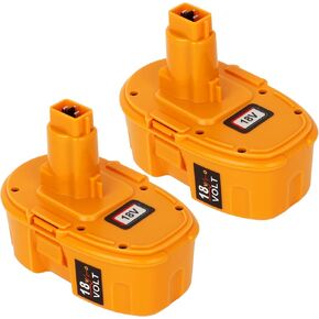 KINGTIANLE 2-Pack 18V 5.0Ah Replacement Battery for Dewalt 18 Volt XRP DC9096 Ni-Mh Batteries, Compatible with DC9098 DC9099 DW9095 DW9096 DW9098 Cordless Power Tools