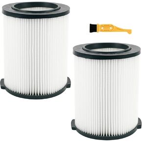 2 Pack VF4000 Filter for Ridgid Vac Wet Dry 5-20 Gal, Fit for Husky Vacuums 6-9 Gal WD5500 WD0671 RV2400A RV2600B WD06700 WD09450, Washable and Reusable VF4000 Filter