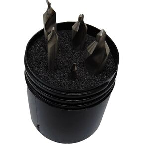 Norseman by Viking Drill and Tool 26861 Combo Drill/CounterSink #1 -#5 Deg. Ang. Bright Finish 5 Piece Set