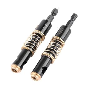 2 Pcs 5mm 1/4 Inch Black Hinge Drill Bits,Reamer Drill, Plastic Hex Shank for Woodworking DIY