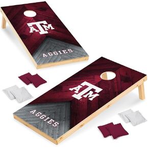 Wild Sports 2' x 4' Regulation Size Solid Wood College Cornhole Set with Direct Print HD Team Graphics Great Gift for Any NCAA Fan! Bean Bag Toss Family Outdoor Game