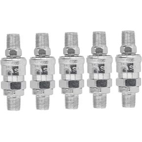 Air Coupler, Air Coupler, 5 Sets Air Coupler C type Plated Stainless Steel Pneumatic Quick Connect Fittings and Plug Kit, Hosepipefitting (1/4 inner wire (SF+PF-20))