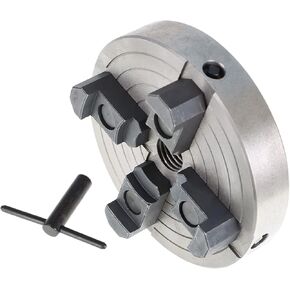 marddpair 6 Inch 4-Jaws Wood Lathe Chuck, 1 x 8 TPI Thread with Independently Adjustable Reversible Jaws