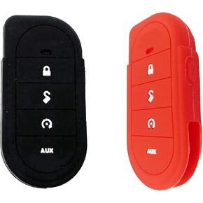 pack of 2 7656V 7856V black and red Remote Control V2 Soft Silicone Protective Cover New Compatible Silica gel protective shell Replacement For Viper Part Assembly