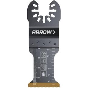 Arrow OSC202-1 Titanium Coated Oscillating Tool Saw Blades for Woodworking, Drywall, PVC, and Metal, Universal, Fits Most Multitools, 1-1/4 Inch