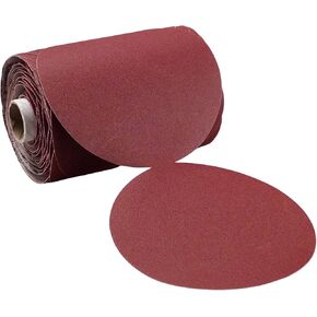 Sungold Abrasives 49-601-180 Red Aluminum Oxide Stearated 180 Grit PSA "Sticky-Back" Sanding Discs, 100 Discs/Linkroll