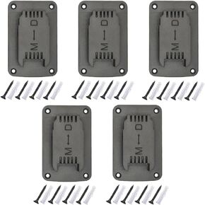 5 Packs Tool Holder Dock Mount for Dewalt 12V 18V 20V Drill，Also Fit for Milwaukee M18 18V Tools, Wall Mount Power Tool Holder Storage Rack Organizer