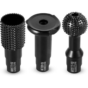 3Pcs Sphere Rotary Burr, Ball Gouge Angle Grinder Attachments, Ball Cutter Wood Carving Kit for Wood Carving Grinding Polishing Engraving