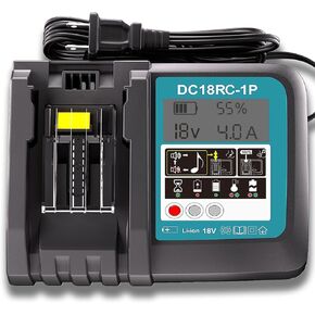 شاحن سريع DC18RC لشاحن بطارية ماكيتا 18 فولت متوافق مع بطارية ماكيتا 14.4 فولت-18 فولت LXT شاحن بطارية ليثيوم أيون in Kuwait