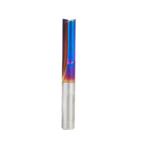 Amana Tool 43607-K SC Spektra Extreme Tool Life Coated Double Straight V Flute Plastic Cutting 1/4 D x 3/4 CH x 1/4 SHK x 2 Inch Long Router Bit