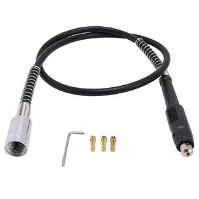 Flex Shaft Rotary Tool Attachment with Comfort Grip and Cable for Detail Metal Engraving, Wood Carving