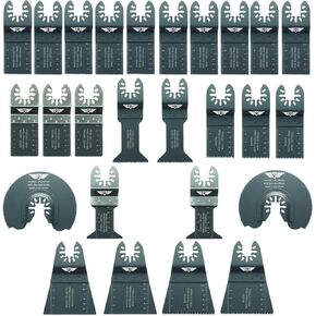 26 x TopsTools FAKA26A Fast Fit OMT Mix Blades for Dewalt Bosch Fein (Non-StarLock) Makita Milwaukee Craftsman Chicago Ryobi Rockwell (HyperLock) Porter Cable Multi Tool Accessories