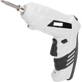 Electric Screwdriver, Cordless Screwdriver Set with 2Pcs Bits, Handheld Power Screwdriver for Drilling Repair, USB Rechargeable Drill Kit, Magnetic Design, 180 Rpm Speed(White)