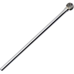 SD-5L6 Tungsten Carbide Burr Lengthened Rotary File Ball Shape Double Cut with 1/4''Shank for Die Grinder Drill Bit