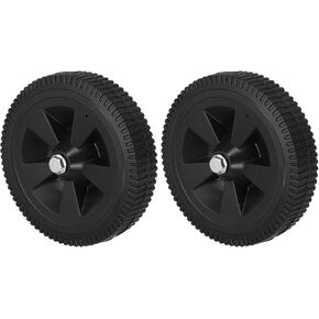 PATIKIL 7.5" Air Compressor Wheels, 2 Pack Universal Air Compressor Wheel Replacement Part Hollow Air Compressor Replacement Wheels with 0.5" Dia Hole, Black