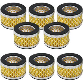 8 Pcs Air Compressor Filter Intake Paper Filter Elements 2.6 x 1.6 Inches Piston Type Air Replacement Filter Element Yellow Air Compressor Accessories